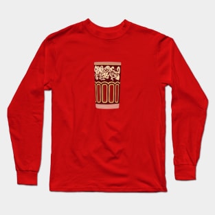 Red Moroccan Tea Cup - ATAY Cup - Traditional Moroccan Tea Cup Long Sleeve T-Shirt